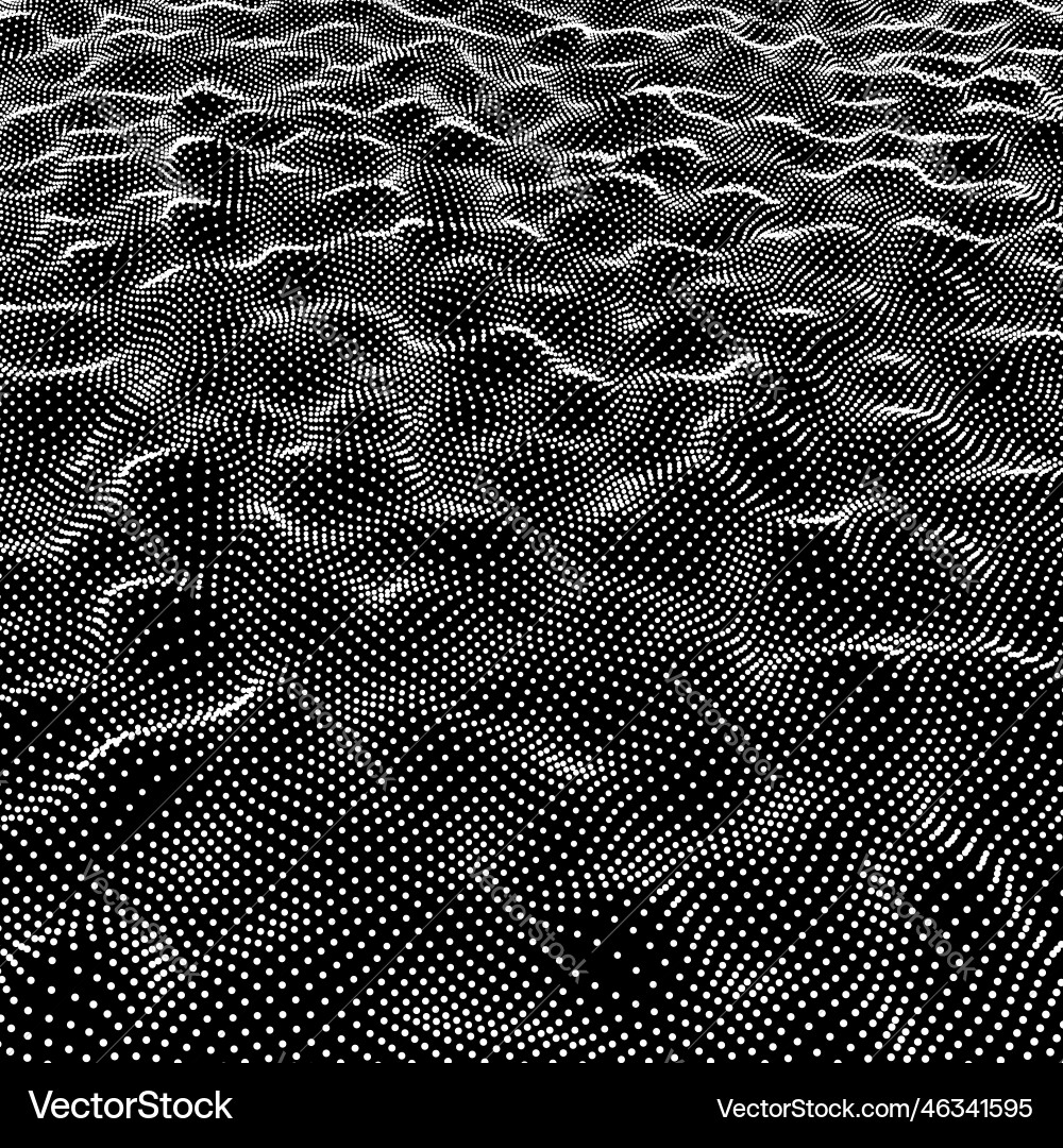 Array mit dynamischen Partikeln 3d futuristisch Array mit dynamischen Partikeln 3d futuristisch vektorbild