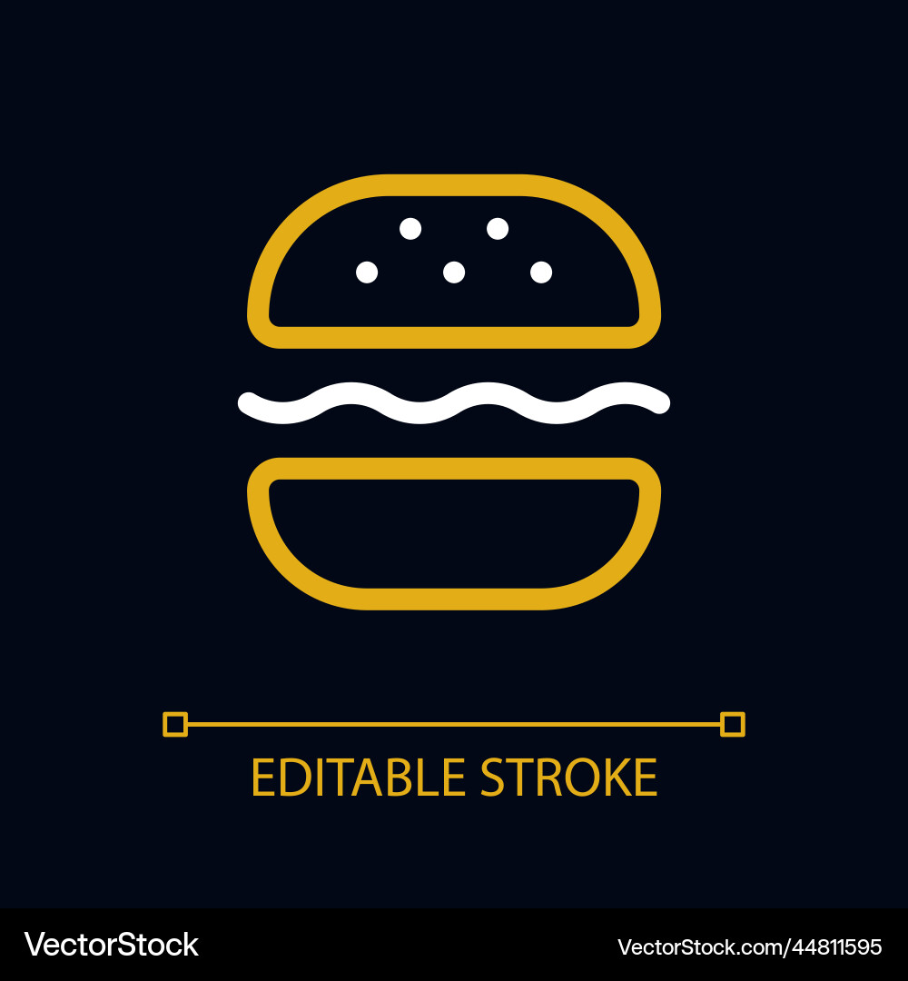 Burger pixel perfect color linear ui icon Burger pixel perfect color linear ui icon vector image