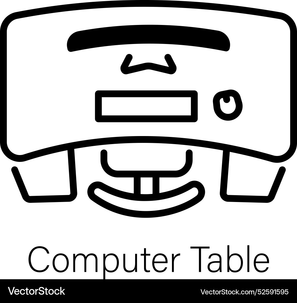 Computer table Vector Image