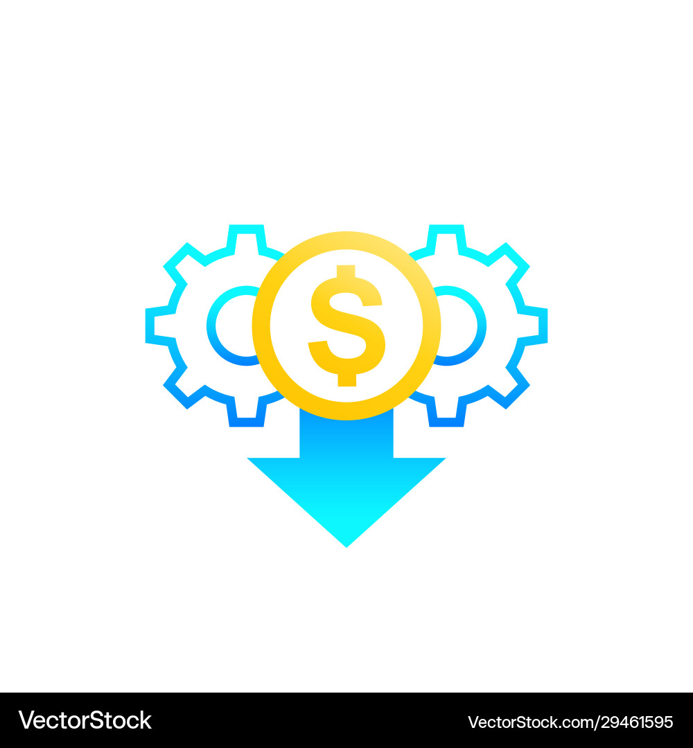 Cost reduction Royalty Free Vector Image - VectorStock