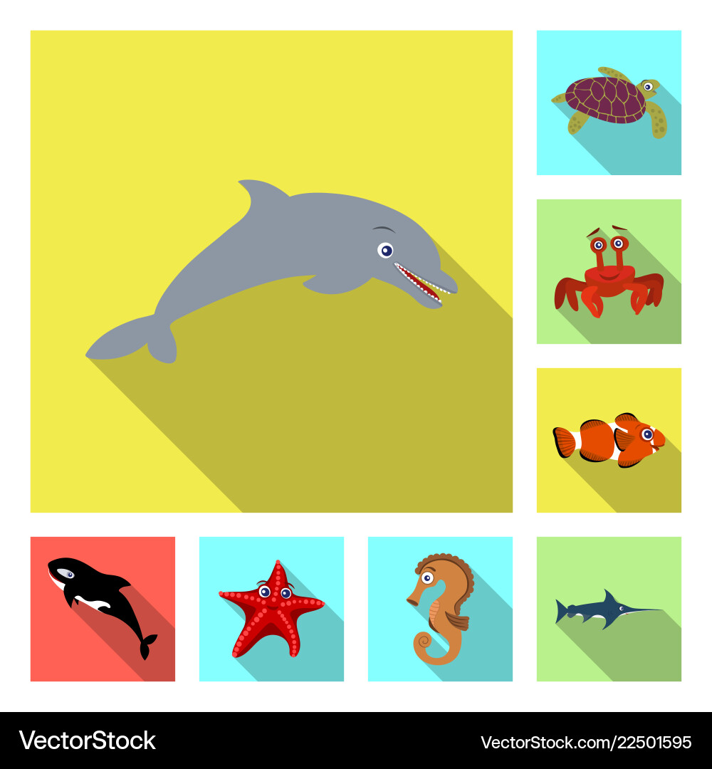 Design des Meeres- und Tiersymbols Design des Meeres- und Tiersymbols vektorbild