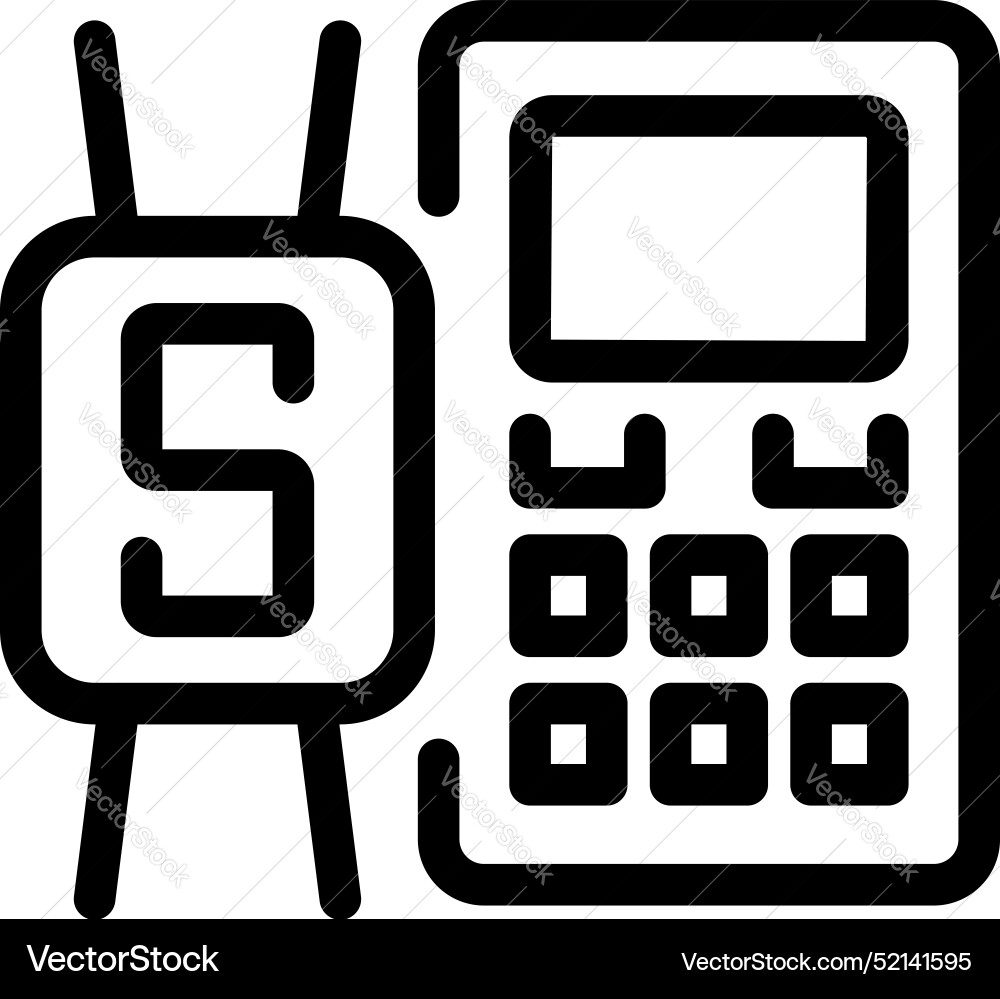 Electronic voting machine calculating election vector image