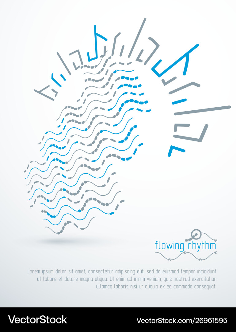 Flowing rhythm abstract wave lines background Flowing rhythm abstract wave lines background Vector Image