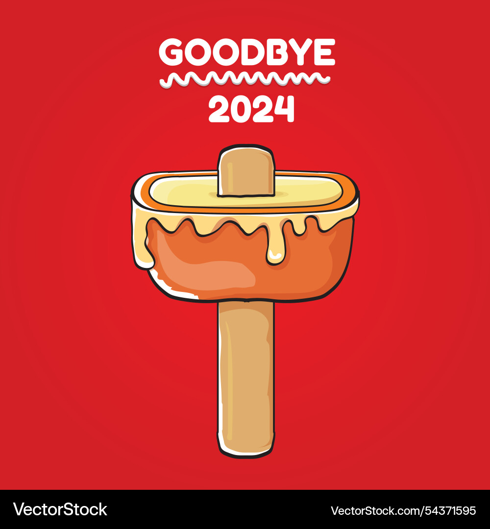 Auf Wiedersehen 2024 hallo 2025 Jahr Konzept Vektorbild