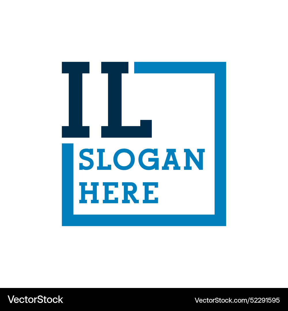 Minimal initials logo letters i and l il initial Vector Image