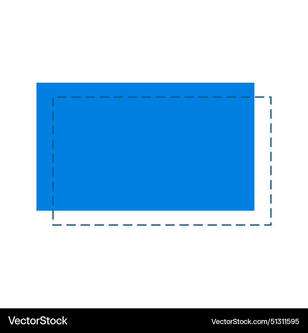 Rectangular geometric icon with dotted lines Vector Image