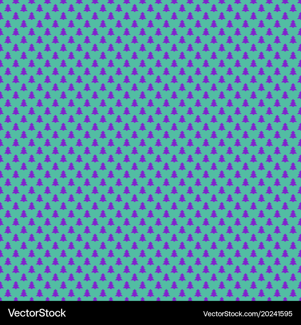 Simple repeating stylized pine tree pattern vector image