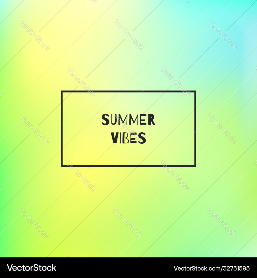 Square blurred background with frame and text Vector Image