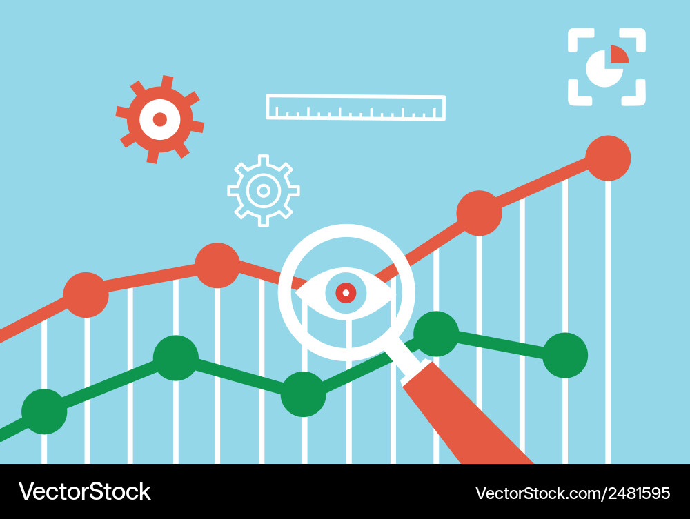 Web Analytics Data Visualization Vector Image