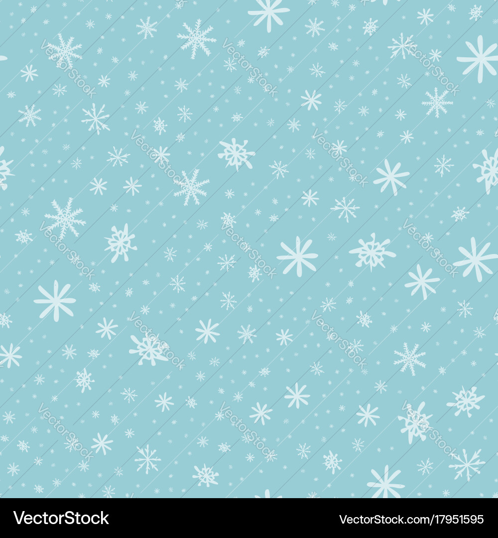 Winter Snowflake Pattern vector image