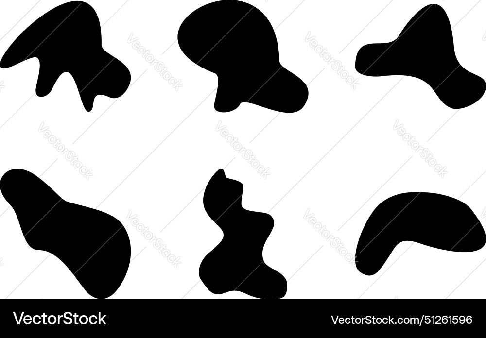 Abstract blobs liquid and fluid shape pictogram vector image