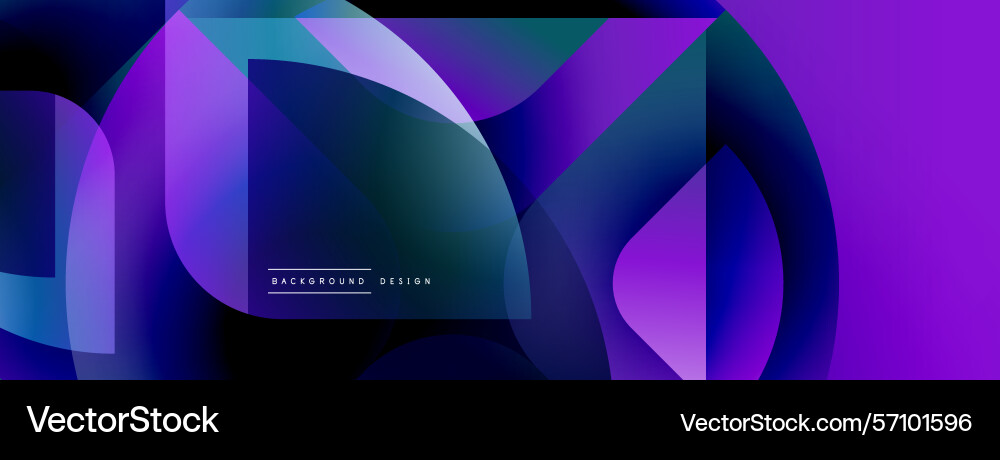 Abstract fluid shapes overlap creating vibrant Vector Image