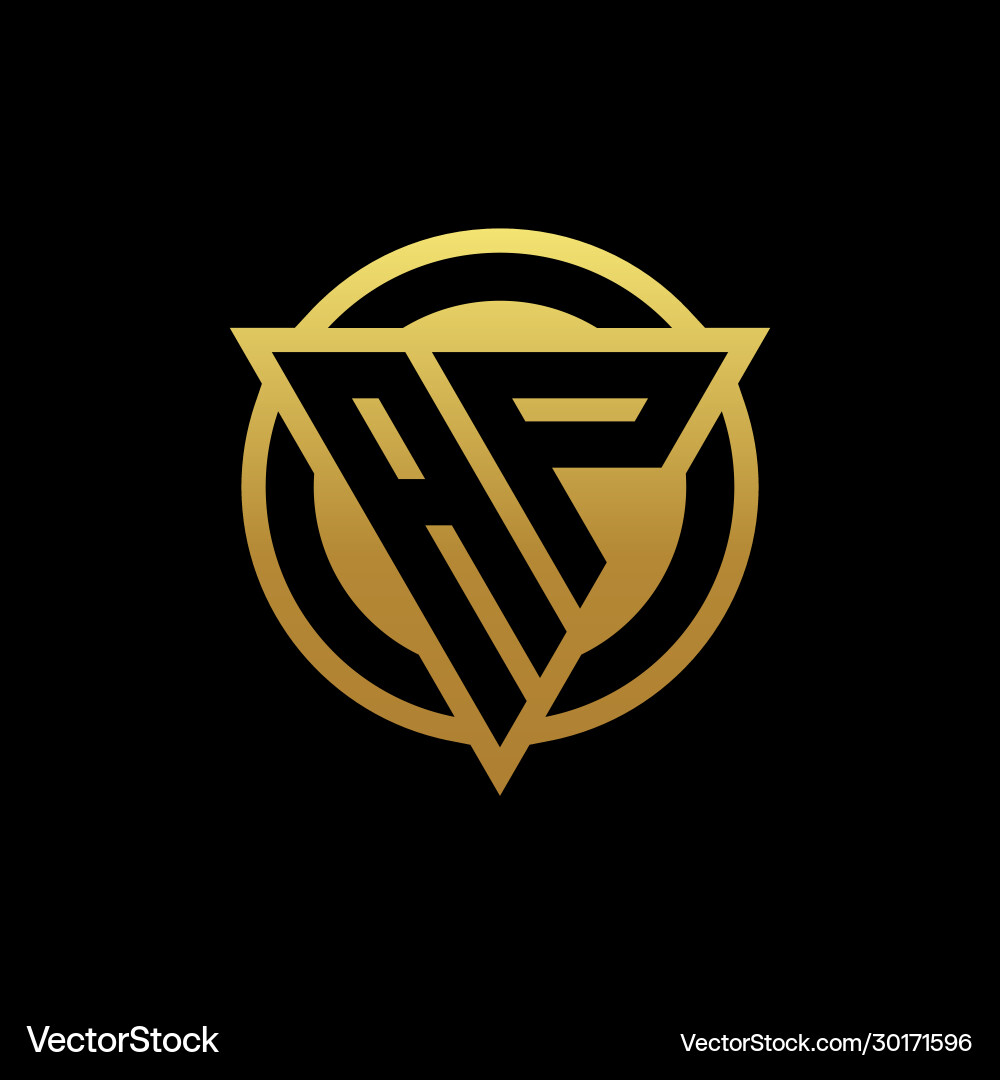 Ap logo monogram with triangle shape and circle Vector Image