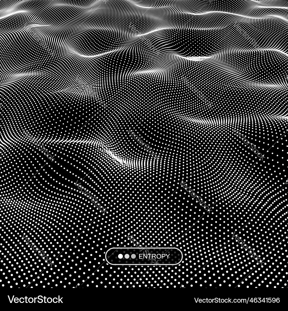 Array with dynamic particles 3d futuristic Array with dynamic particles 3d futuristic vector image