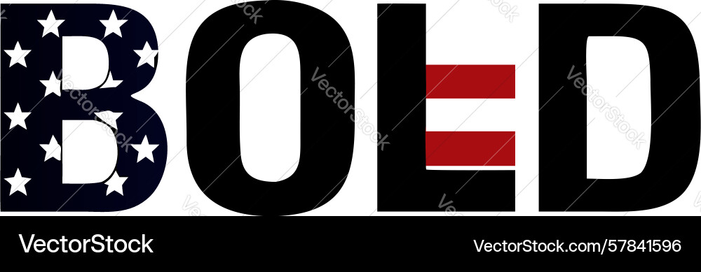 Bold black text design generative ai Vector Image