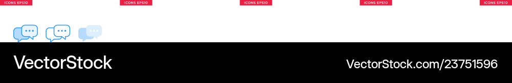 Chat message icon in line outline filled Chat message icon in line outline filled vector image