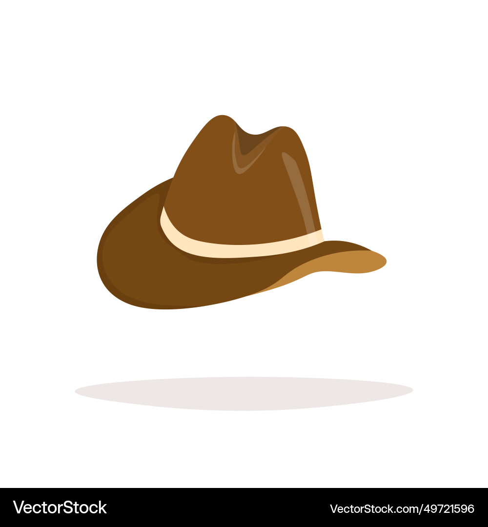 Cowboy hat isolated element drawing Cowboy hat isolated element drawing vector image