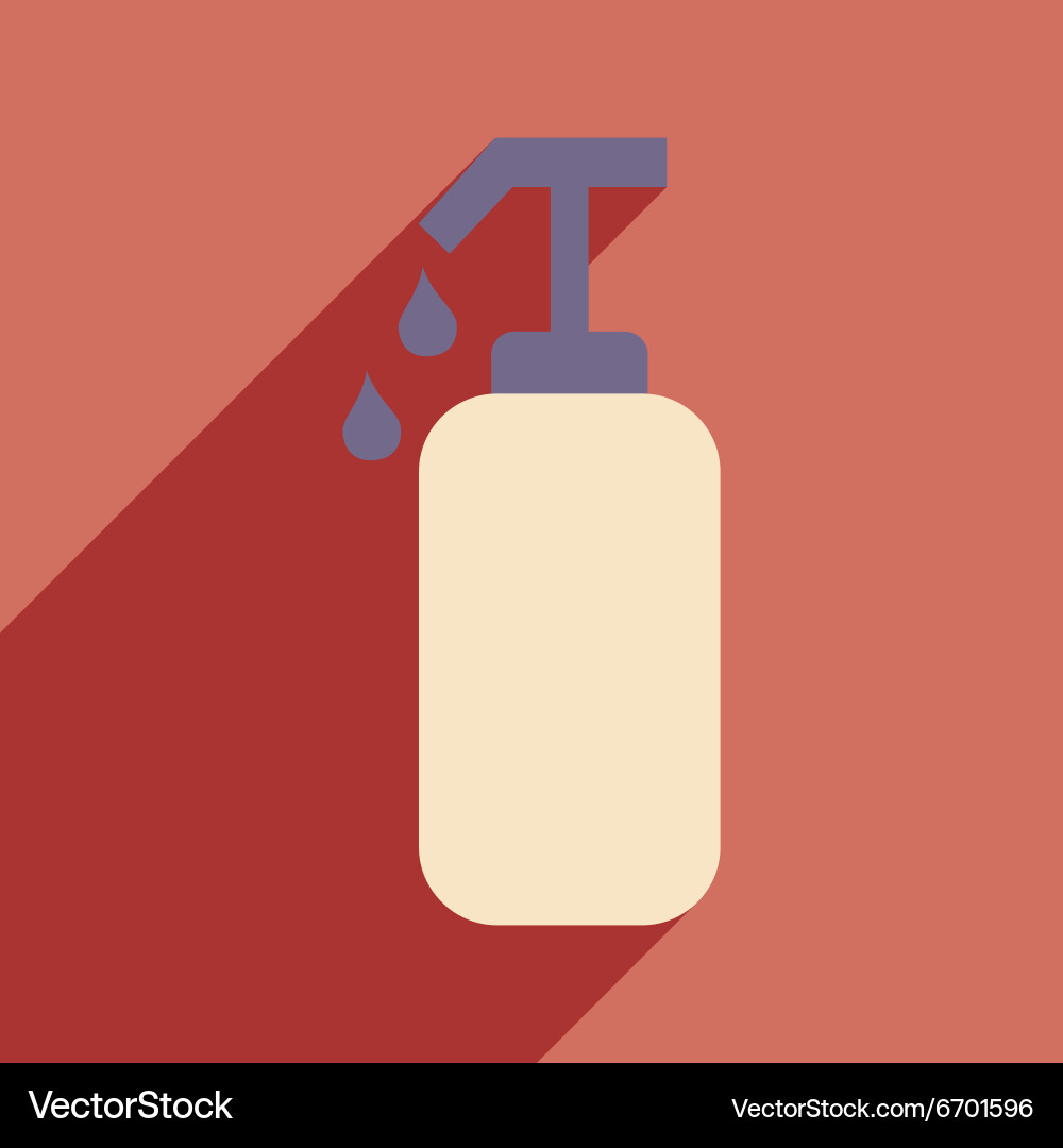 Flat with shadow icon and mobile application cream vector image