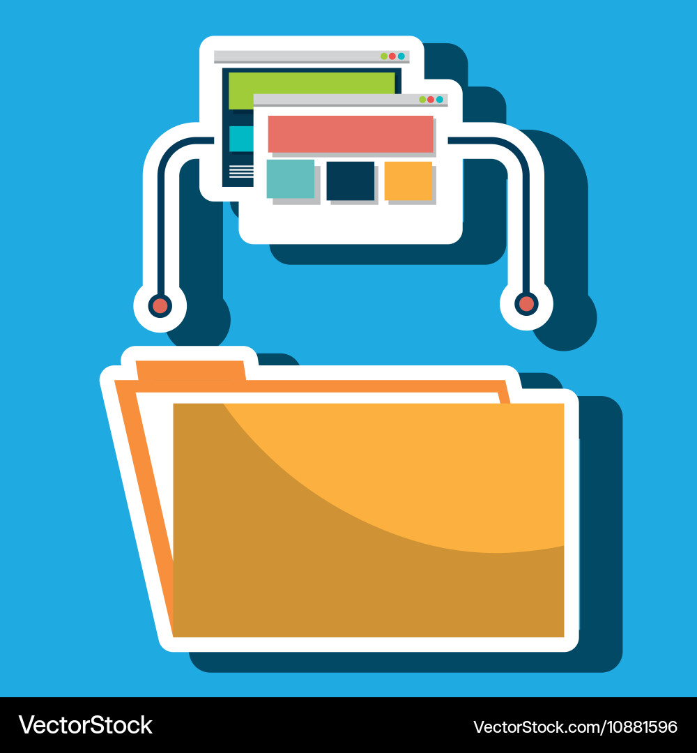 Folder file web page vector image