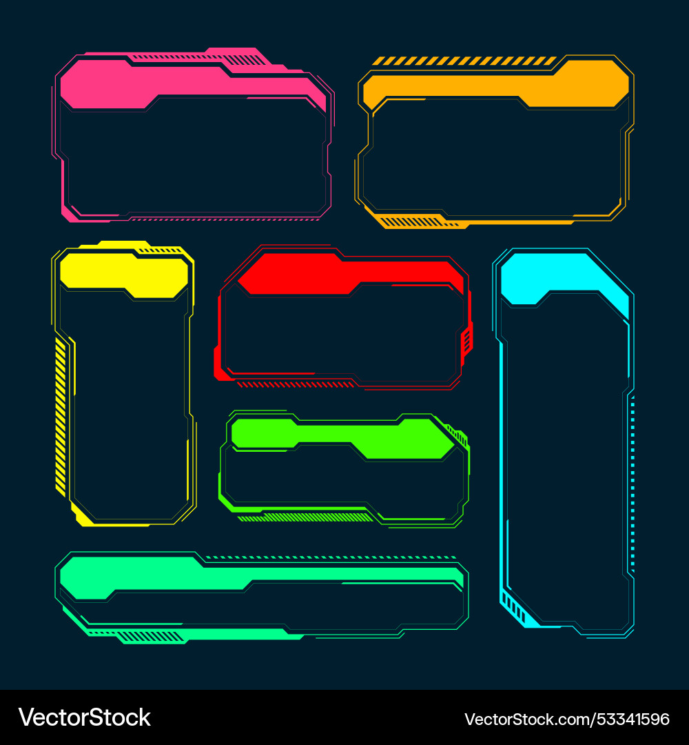 Futuristic hud or ui elements sci-fi user vector image