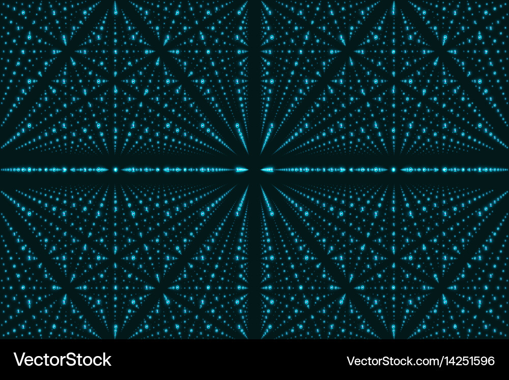 Infinity data matrix visualization vector image