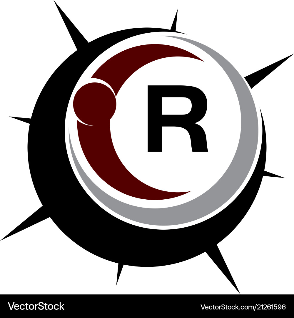 Insights guide initial r logo design template vector image