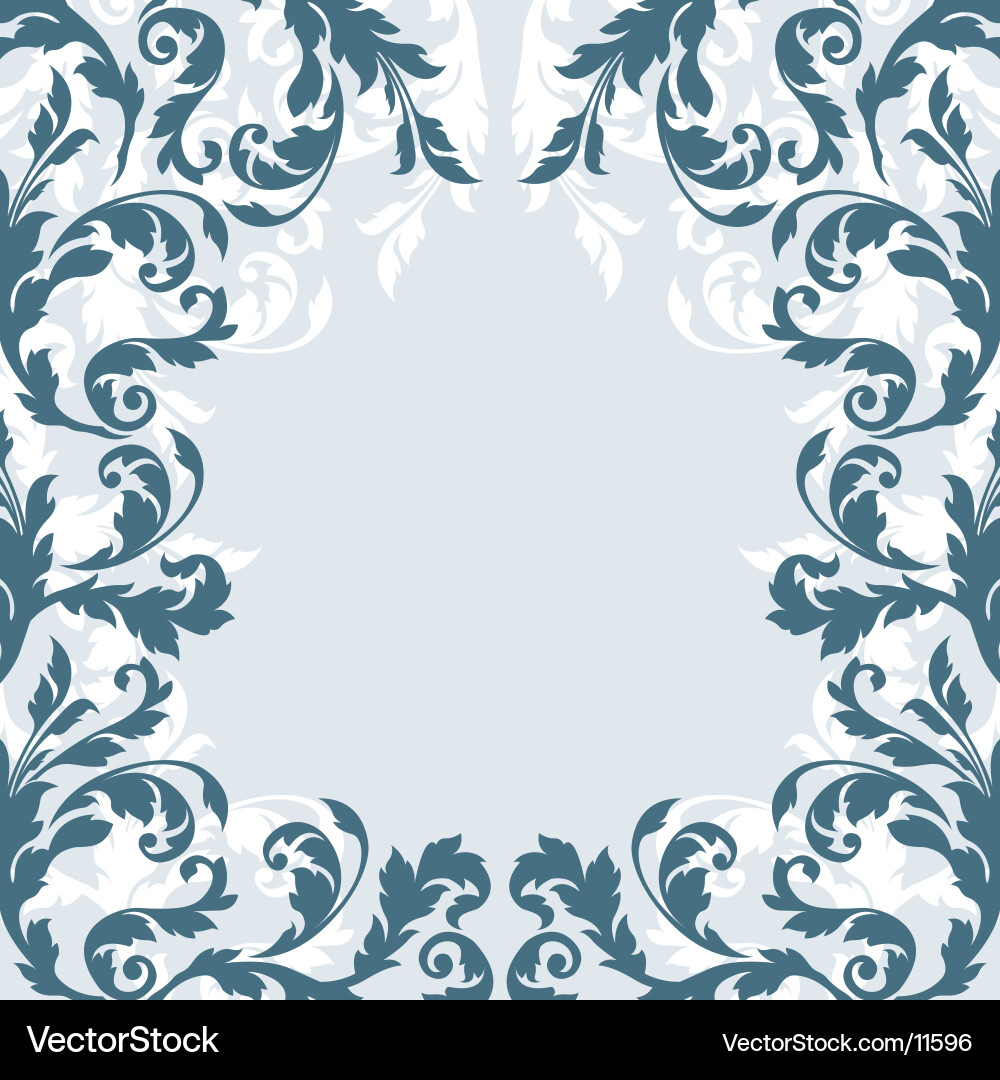 Intricate Floral Scroll Pattern vector image