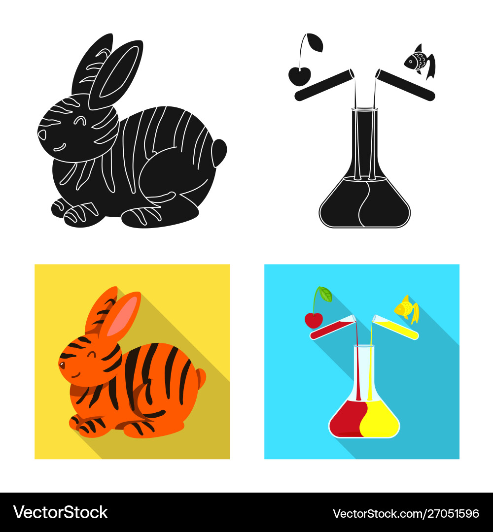 Isolated object test and synthetic icon vector image