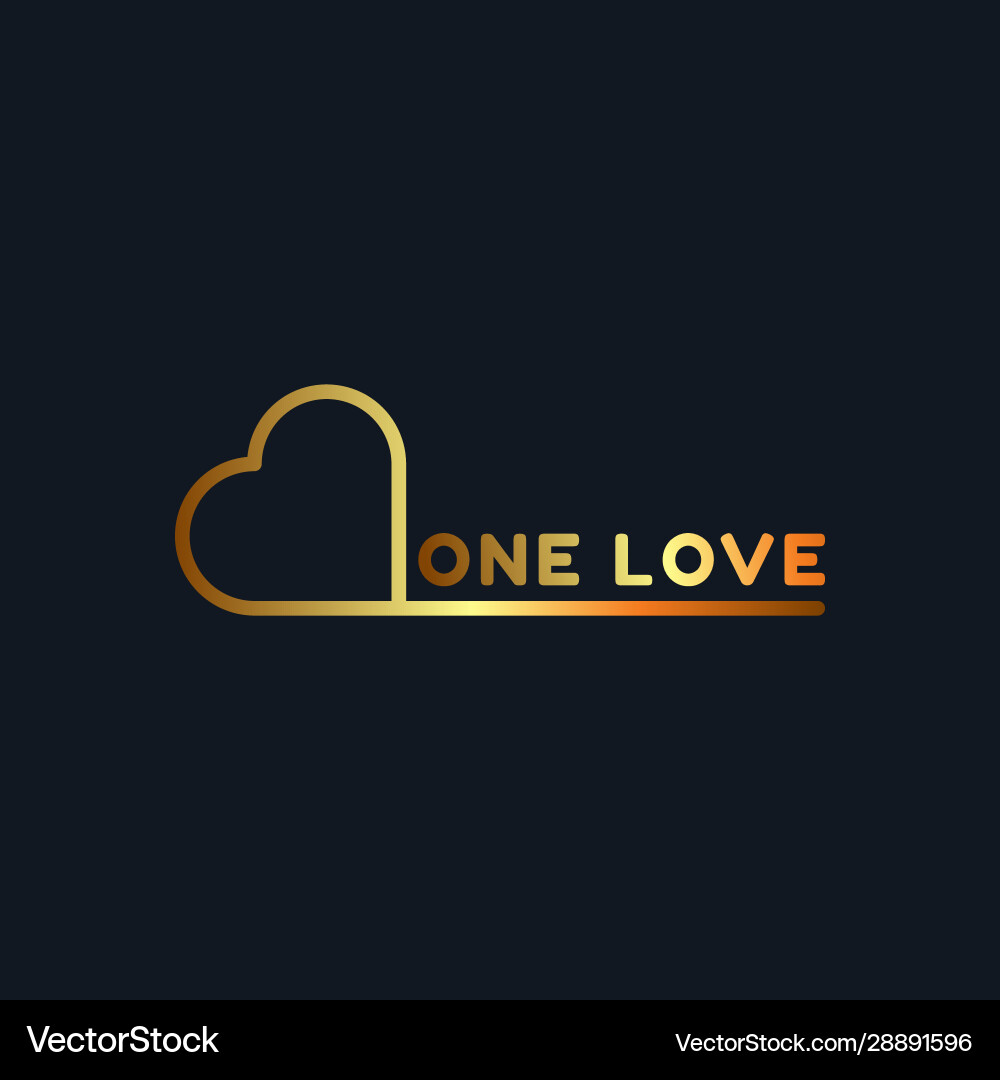 Luxury golden love logo ideas inspiration Luxury golden love logo ideas inspiration vector image