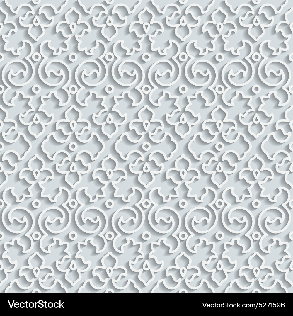Seamless pattern background curl decoration vector image