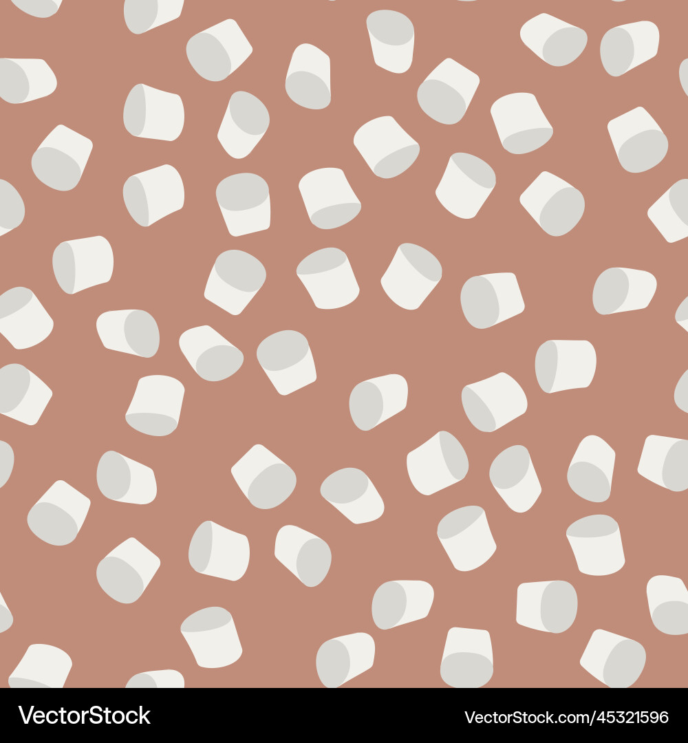 Seamless pattern of falling marshmallows in cocoa Seamless pattern of falling marshmallows in cocoa Vector Image
