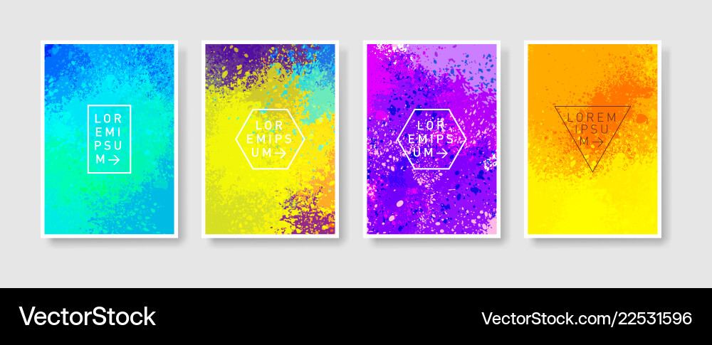 Set of colorful abstract background modern style vector image