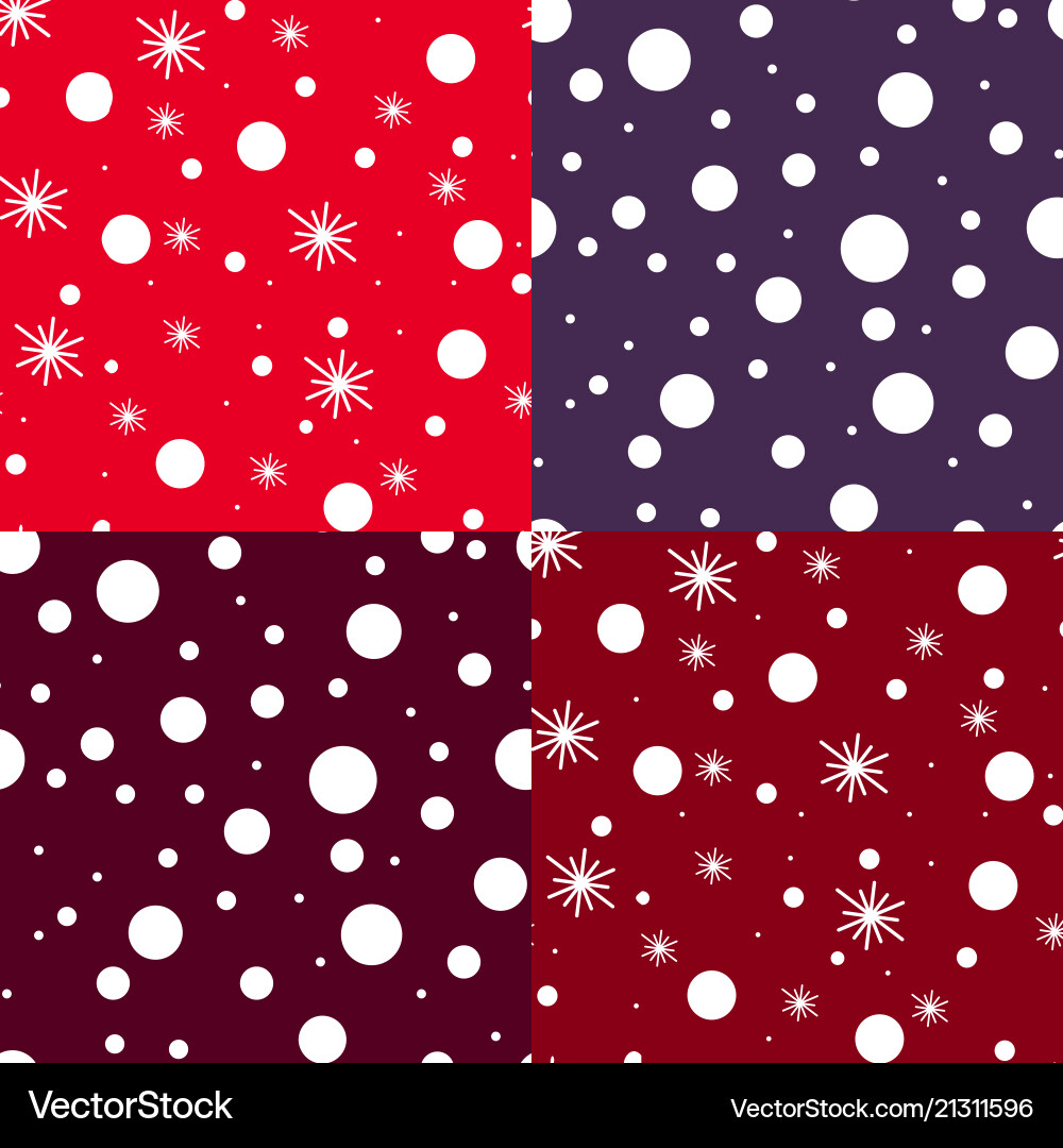 Snow pattern on red background Snow pattern on red background vector image