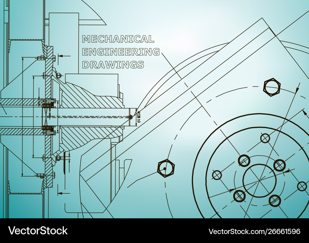 Technical mechanical engineering background Technical mechanical engineering background vector image