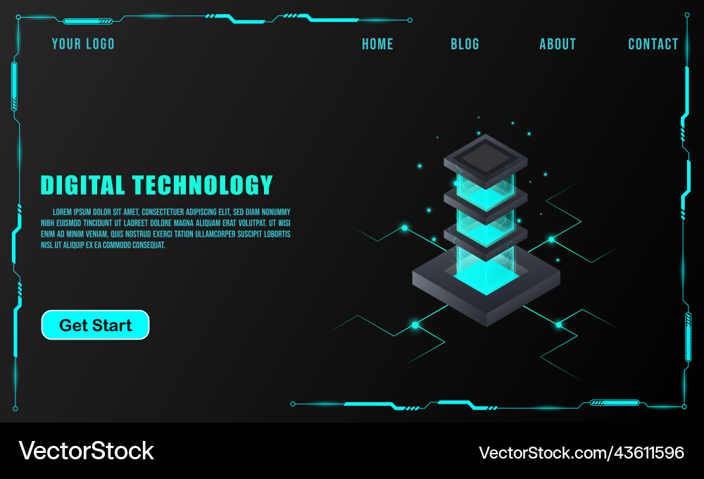 Technology concept for web banner template Technology concept for web banner template vector image