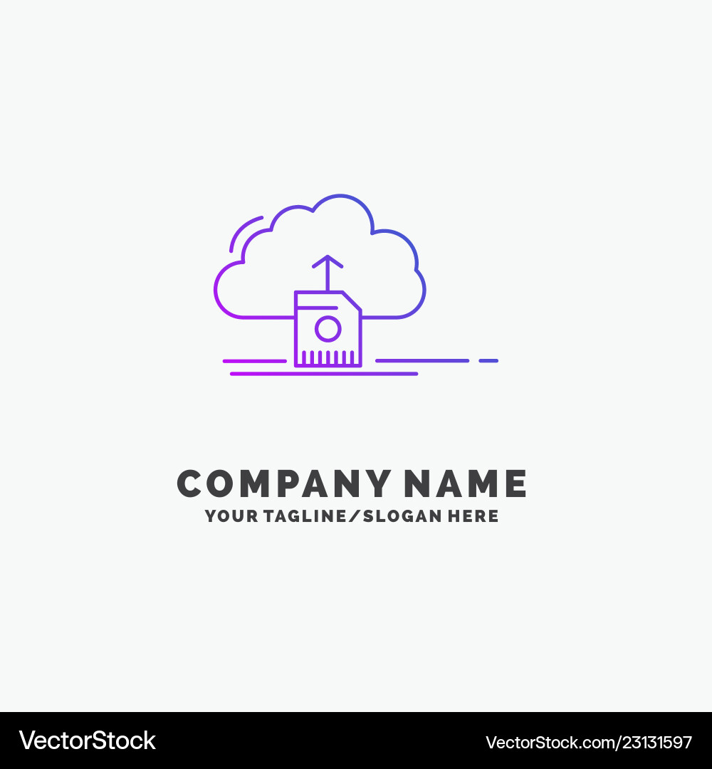 Cloud upload save data computing purple business Cloud upload save data computing purple business Vector Image