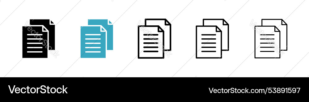 Duplicate icon set Duplicate icon set vector image