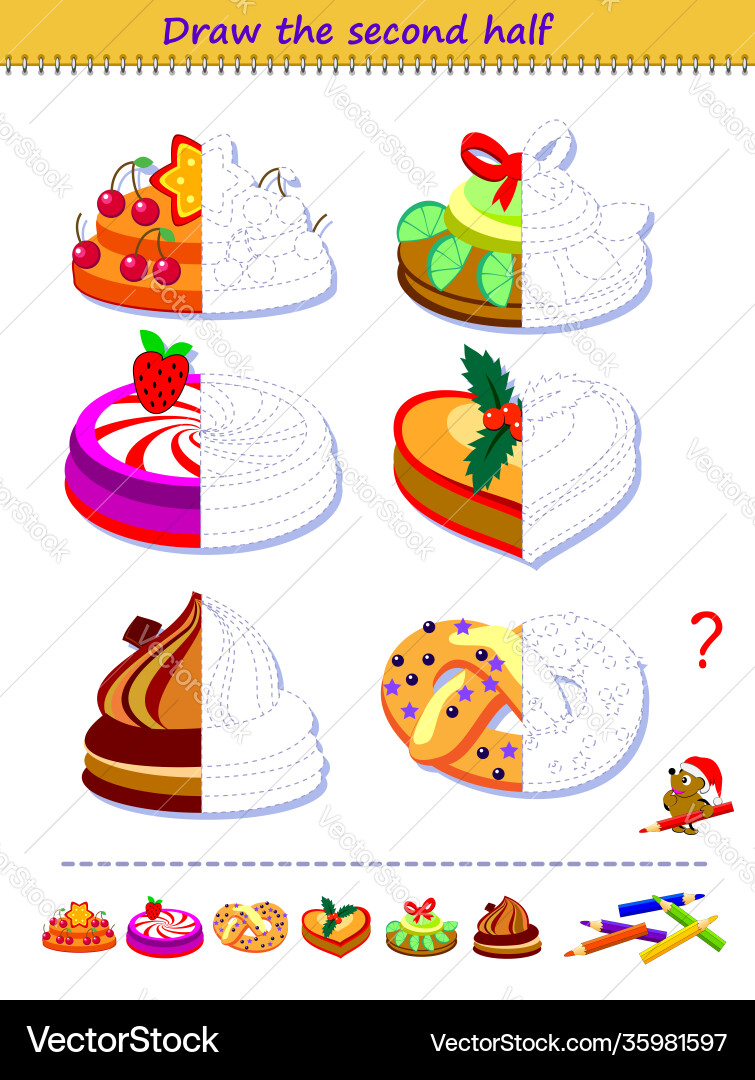 Educational page for little children logic puzzle Educational page for little children logic puzzle vector image
