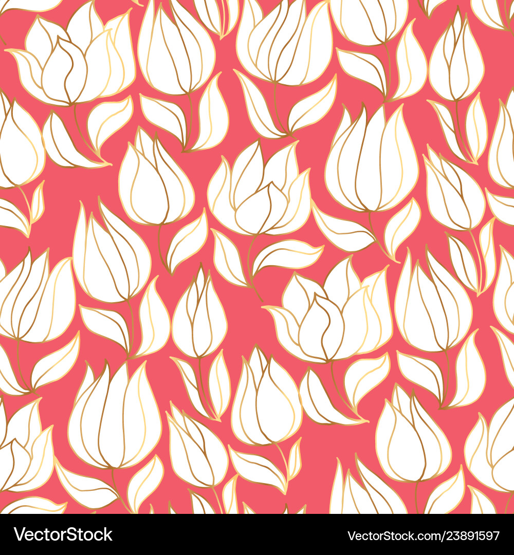 Elegante dekorative Tulpe Blumen nahtlose Muster Elegante dekorative Tulpe Blumen nahtlose Muster vektorbild