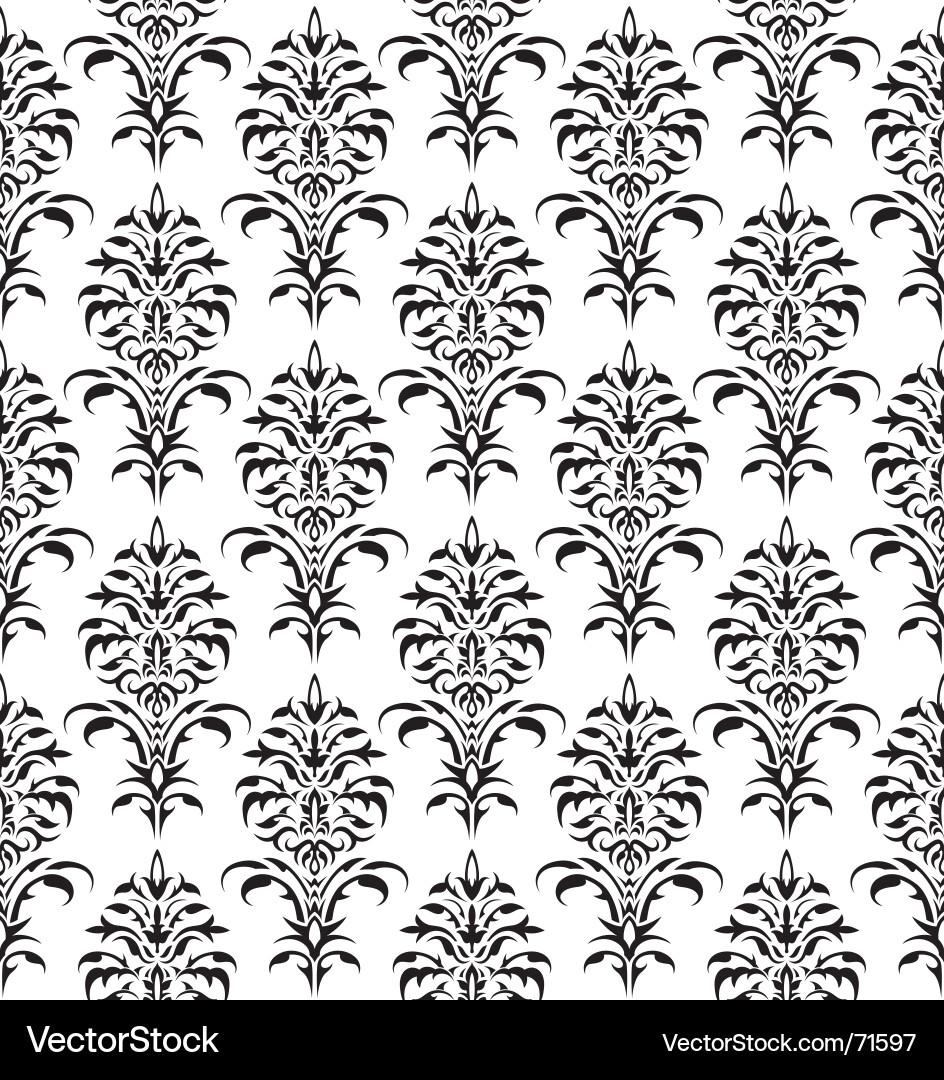 Floral Scroll Pattern Texture vector image