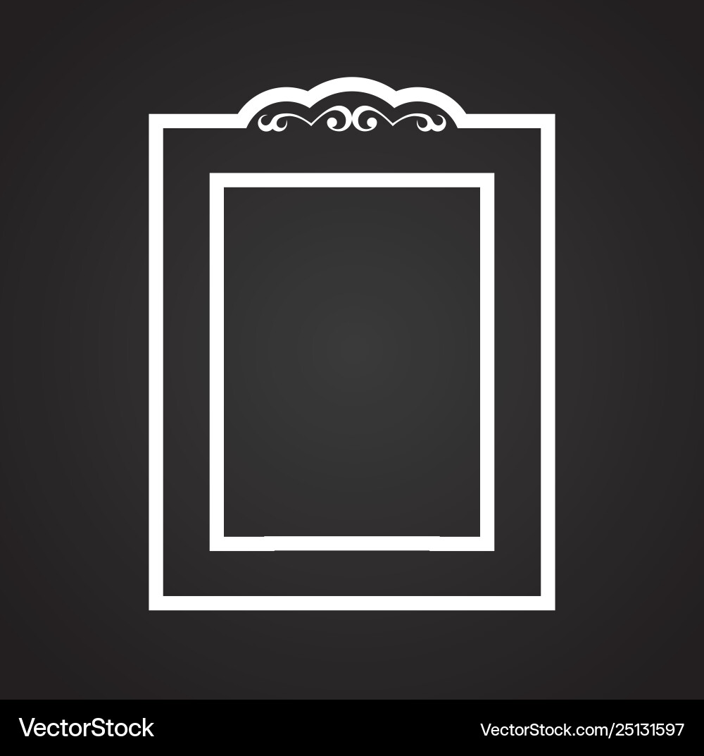 Frame icon on background for graphic and web Frame icon on background for graphic and web Vector Image