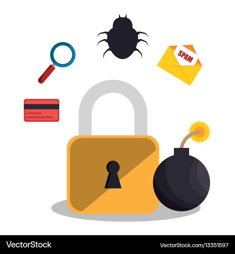 Hacking the system concept icons Vector Image