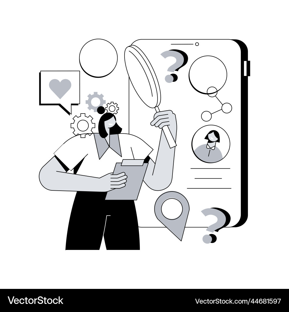 Marketingforschung abstraktes Konzept Marketingforschung abstraktes Konzept vektorbild
