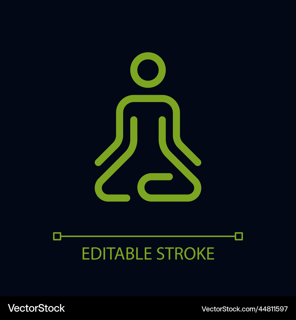 Meditation pixel perfect color linear ui icon Meditation pixel perfect color linear ui icon vector image
