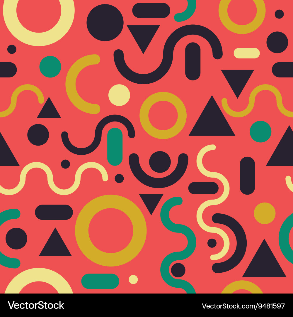 Memphis Style Pattern vector image