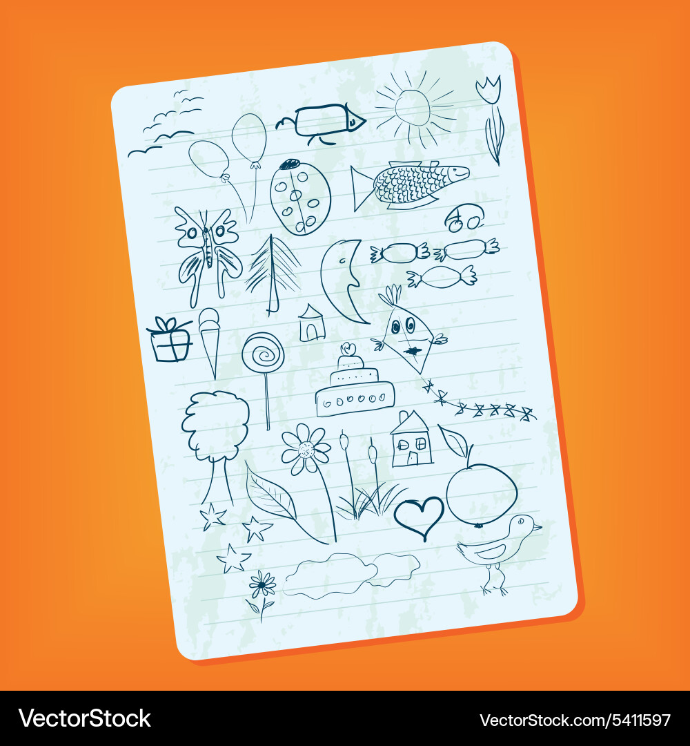 Notebook page Vector Image