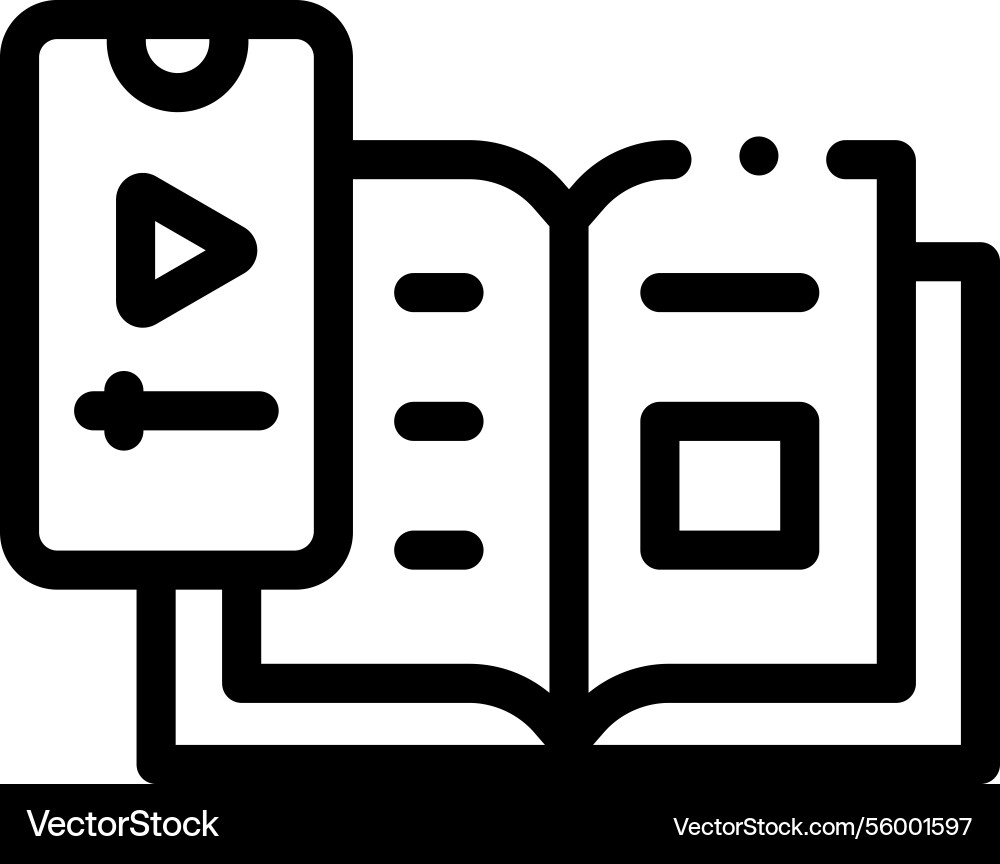Online learning icon thin linear style design Online learning icon thin linear style design vector image