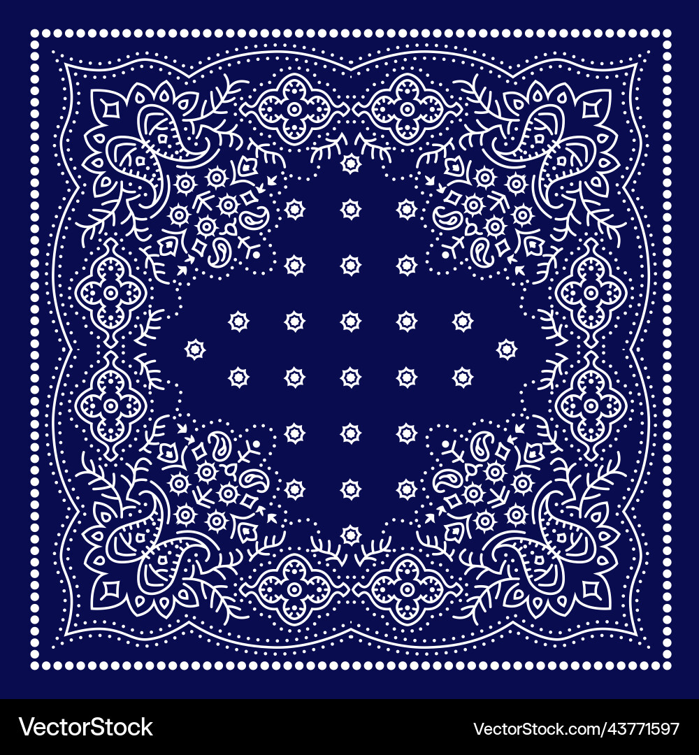 Paisley Bandana Print vector image
