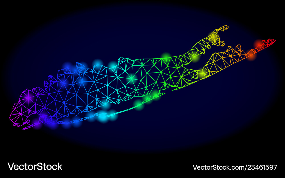Polygonal network spectrum mesh map of long Polygonal network spectrum mesh map of long vector image
