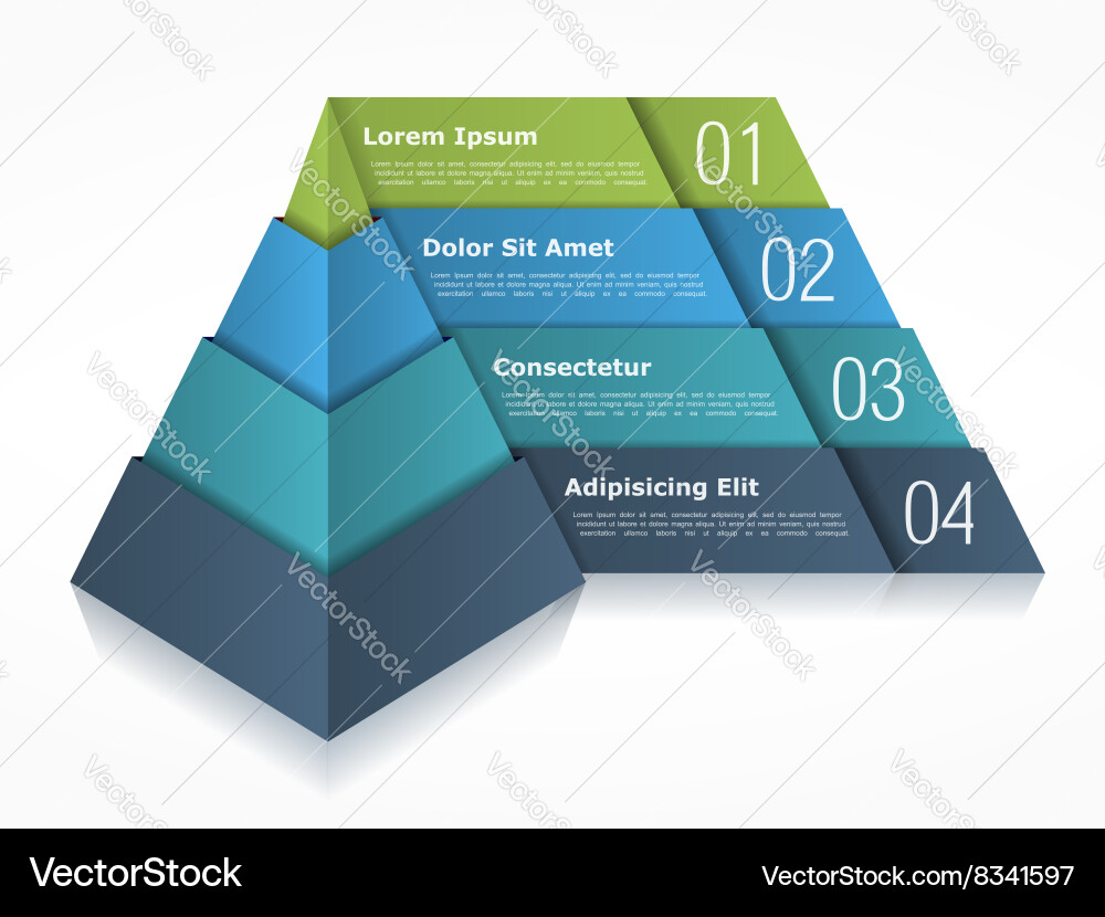 Pyramidal Chart Elements vector image